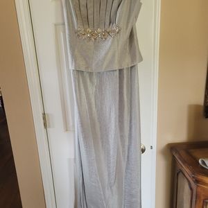 Mother of the Bride dress w short jacket; size 18; I am 5'7".  Wore once.